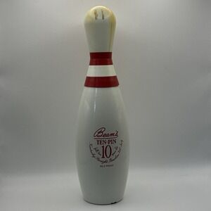 Jim Beam's Ten-Pin 10 Whiskey Bowling Ball Pin Decanter EMPTY